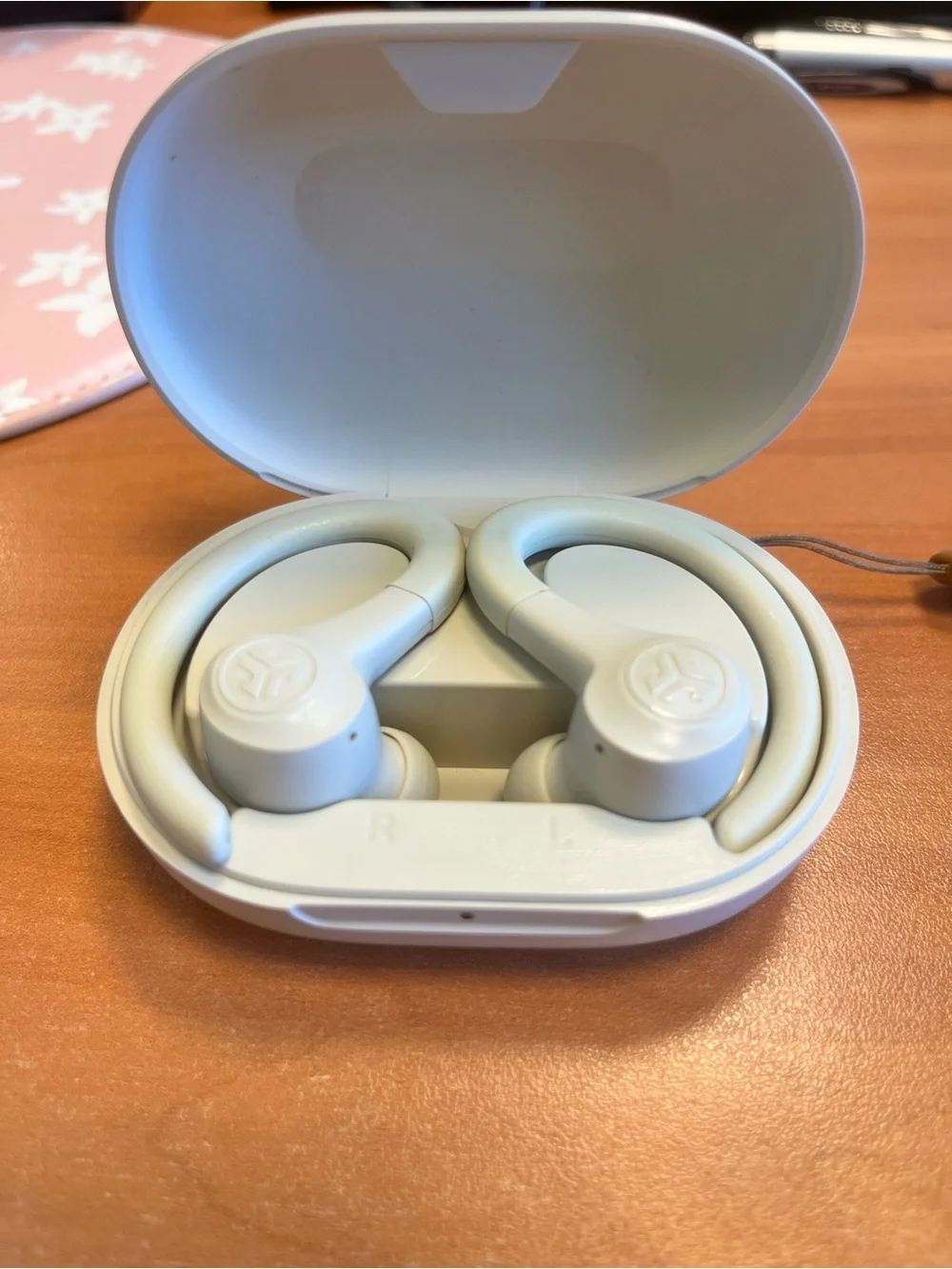JLab GO Sport+ True Wireless Workout Earbuds | Sand | Charging Case